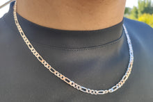 Load image into Gallery viewer, 925/1000 solid silver chain figaro mesh 4 mm
