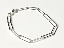 Charger l&#39;image dans la galerie, Bracelet/Gourmette en argent massif 925/1000 - Maille jaseron plate
